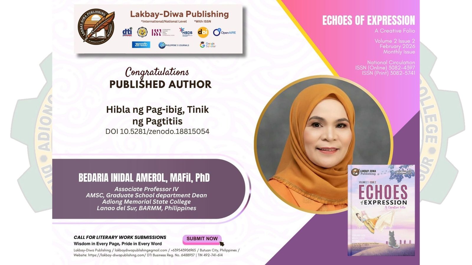 Big Congratulations to a Prolific Voice in Literature! 